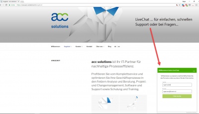 Kontakt Mit Acc Solutions Aufnehmen Hotline Ticket Absetzen